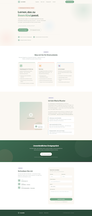 Screenshot der Webseite Lernatelier