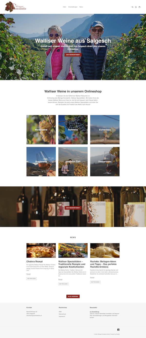 Screenshot Weingut Constantin